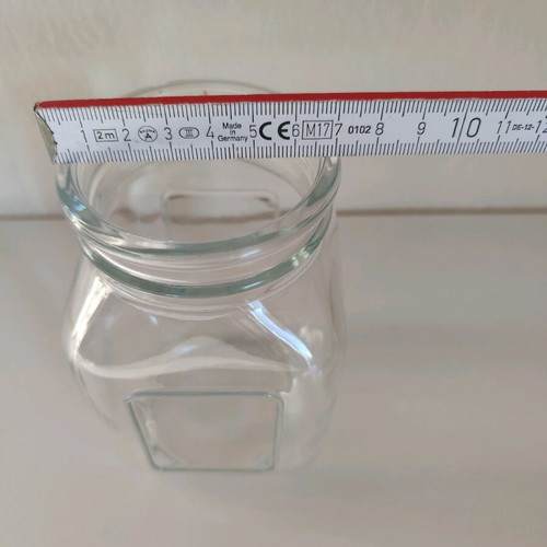 Vintage glass vases set of 3 used with different lids