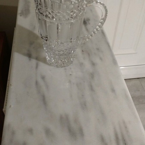 Crystal pitcher like new, 22 centimeters height