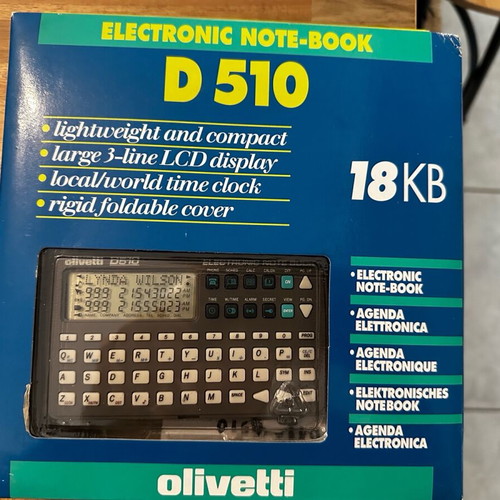 Olivetti D-510 electronic notebook new, vintage 1990