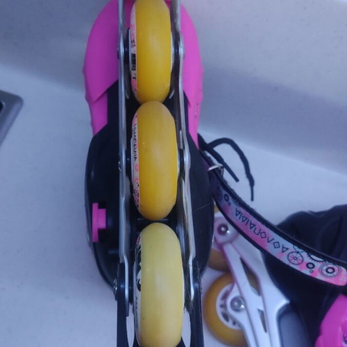 Athlopaidia Inline Adjustable Pink Kids Rollers Size 31-34 like new