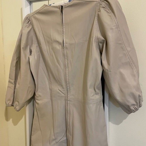 H&M women's beige leather dress like new
