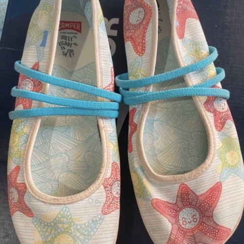 Camper kids colorful ballerinas like new, size 35