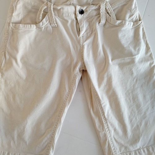 Fornarina Bermuda shorts used, beige, size Medium