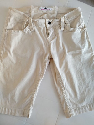 Fornarina Bermuda shorts used, beige, size Medium