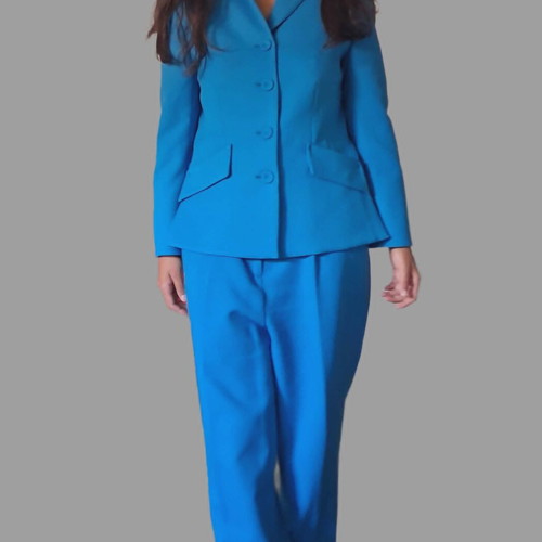 Marc Cain women's suit 3-piece premium model blue like new, size L