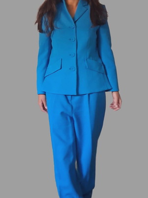 Marc Cain women's suit 3-piece premium model blue like new, size L