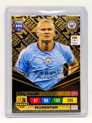 Panini FIFA 365 2023 Adrenalyn XL Erling Haaland Momentum card mint