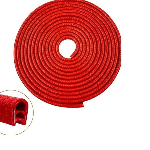 Armoured Protector Door Edge Rubber 5 Meters Red