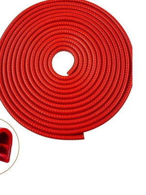 Armoured Protector Door Edge Rubber 5 Meters Red