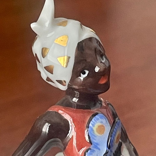 Augarten Wien porcelain figurine "Moor with Butterfly" like new