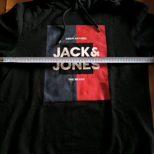 Jack & Jones men's hoodie No M used, black and red