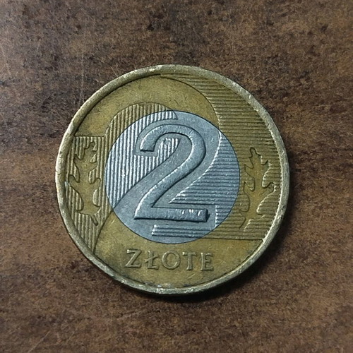 Polish 2 Zloty Coin used, 1994