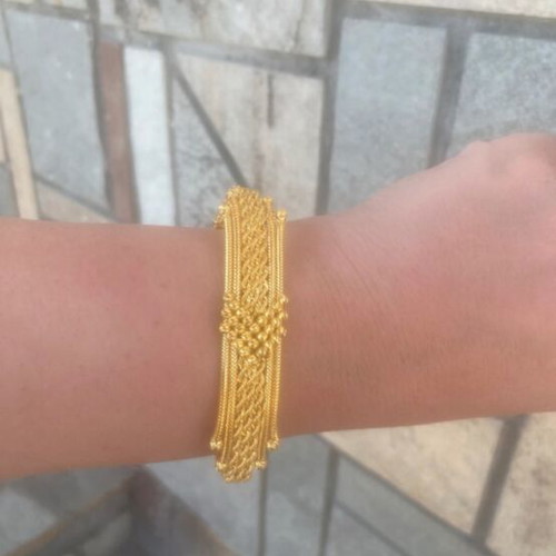 Women's bracelet new, gold color, gold plated