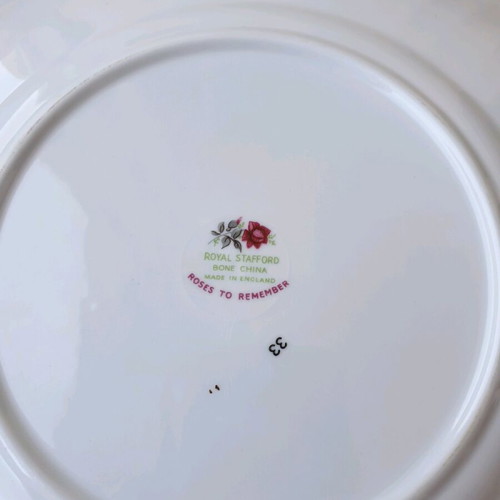 Vintage Royal Stafford Roses to Remember cake plate like new