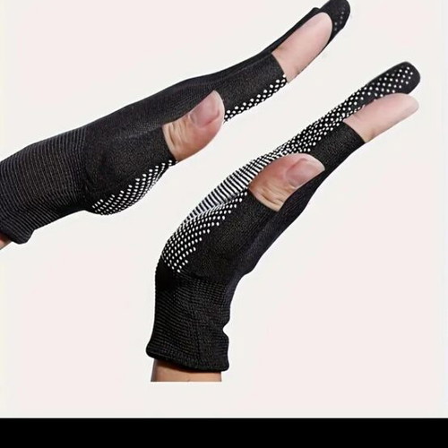Gloves with 2 cut fingers new, fabric non-slip