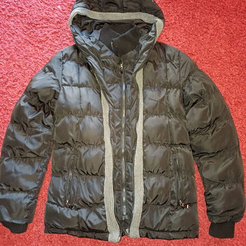 Puffer jacket black with gray details Ativo Fashion Wear like new