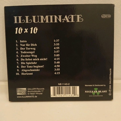 Illuminate 10 x 10 Schwarz CD used, limited edition