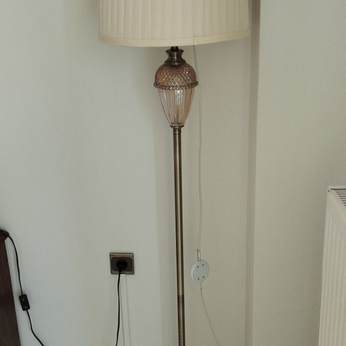 Inart floor lamp like new, brass and glass, height 1.60m