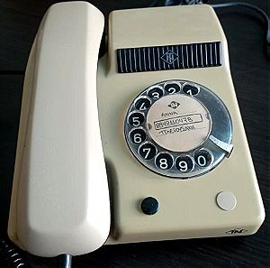 Vintage σταθερό τηλέφωνο με ροδέλα