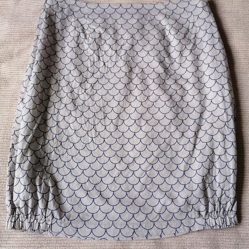 Nice Things cotton skirt like new, size M, gray and blue