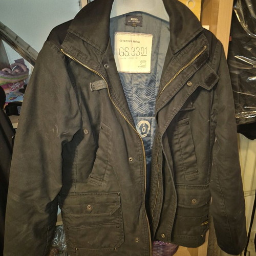 Men's jacket XL used, canvas fabric, black/dark gray