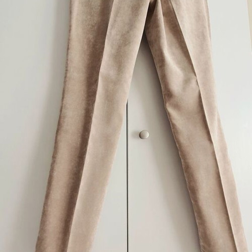 Stefanel velvet pants beige, new, 100% cotton, size S