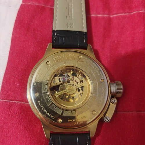Invicta Corduba 7136 vintage men's watch used, automatic skeleton