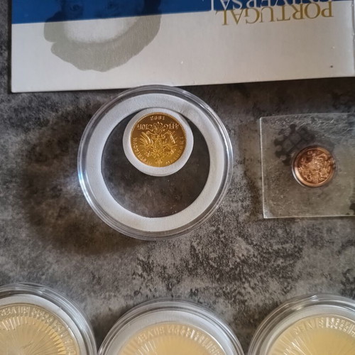 Silver and gold coins collection used, various years and countries