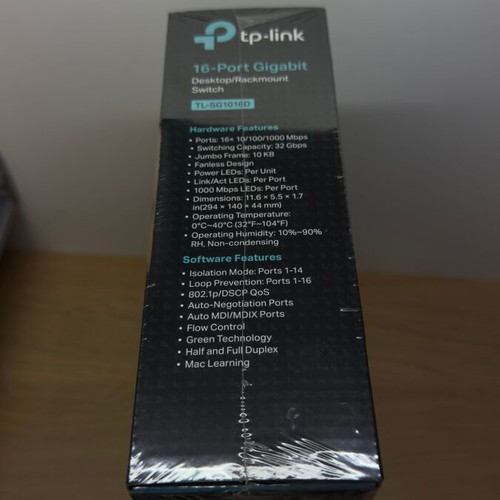 TP-LINK TL-SG1016D v7 Unmanaged L2 Switch with 16 Gigabit Ethernet Ports