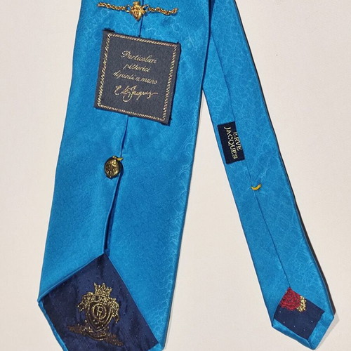 Silk Tie Erve Jacques, Vintage, hand-painted (Rare)