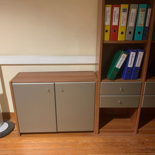 Neoset Bookcase 1.93m x 1.60m like new with drawers