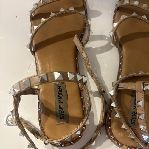 Steve Madden leather sandals like new, beige and brown