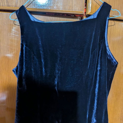 Velvet vintage dress dark purple for small medium