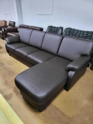 Brown leather corner sofa Toulouse new