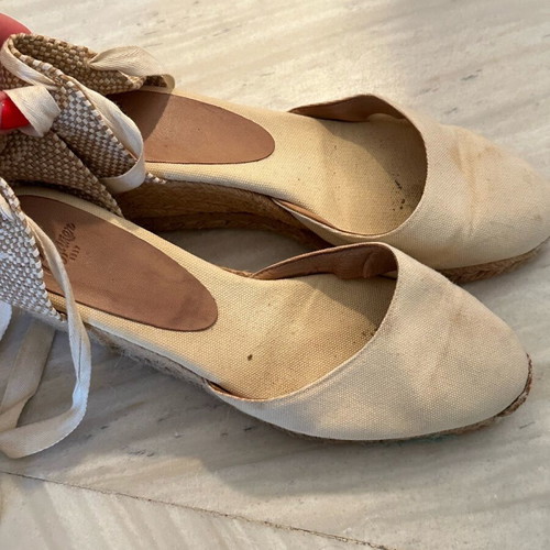 Castaner espadrilles used, white and beige, size 40.5