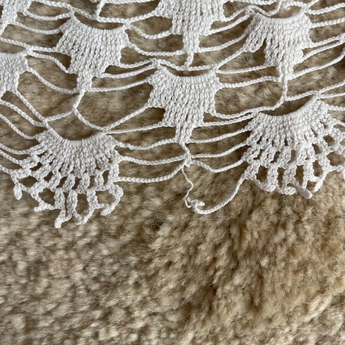 Handmade doily used, needs repair