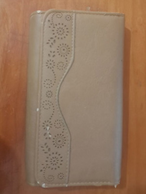 Wallet used, beige and brown