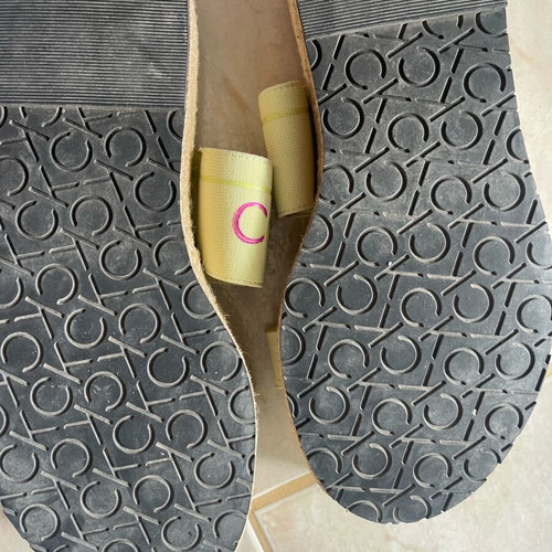 Calvin Klein flatforms like new, yellow, size 38