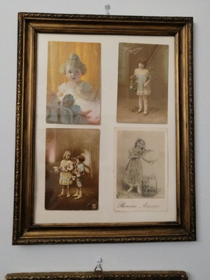 Κάντρο Vintage 1832 μεταχειρισμένο με τέσσερις κάρτ ποστάλ