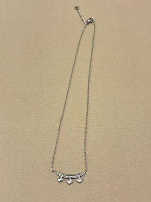 Stainless steel necklace, silver color