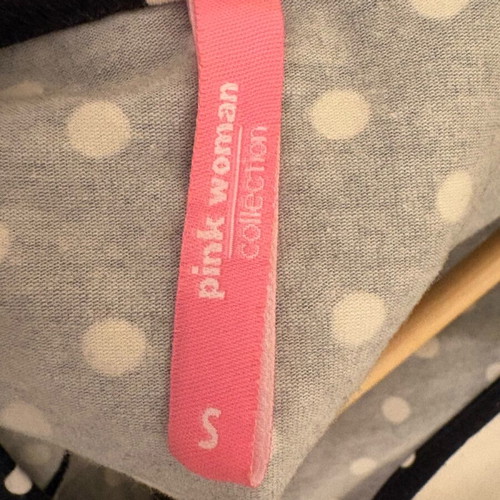 Pink Woman Cropped blouse with open back and polka dots, size Small, used