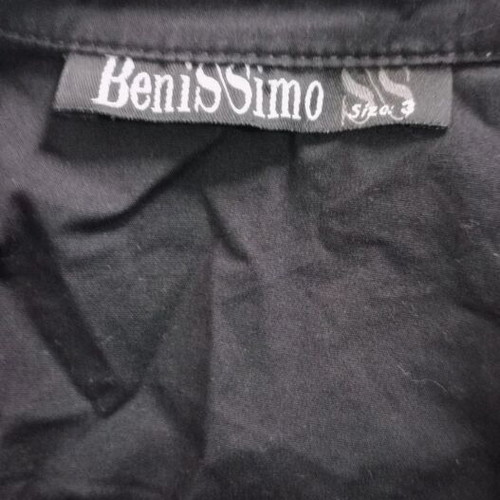 Black wrap shirt Benissimo like new with tie waist