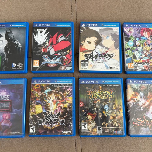 PS Vita game bundle of 7 including Muramasa, Senran Kagura, Dragon's Crown, DBZ
