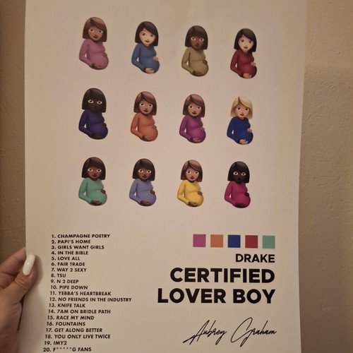 Drake poster A3 hard shiny paper new
