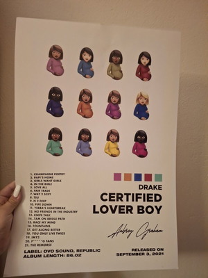 Drake poster A3 hard shiny paper new
