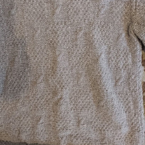 Hand Knitted Sweater like new, size M, beige, 100% wool