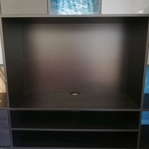 Ikea Kallax TV Unit like new, 180x180 cm, black matte cabinets
