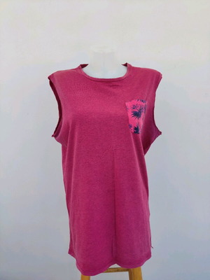 Men's sleeveless burgundy shirt like new, size M