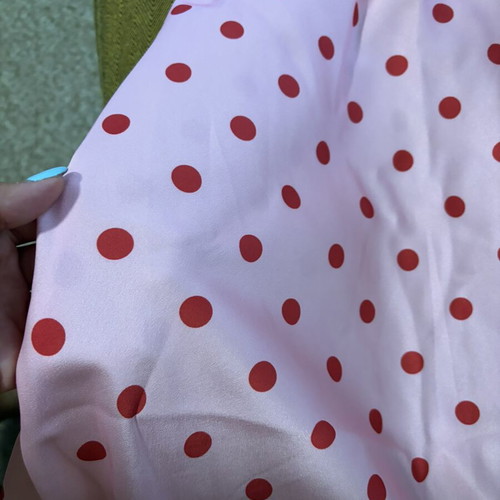Satin midi skirt new, red and pink, size L
