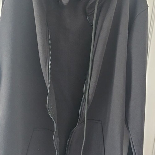Men's hoodie sweatshirt jacket new, black, XXL